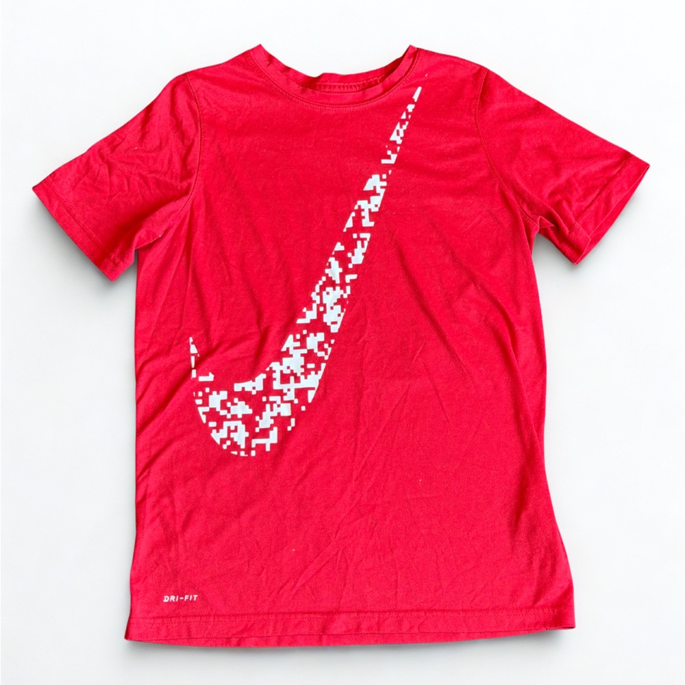 Nike Kids Red Pixel Swoosh T-Shirt
